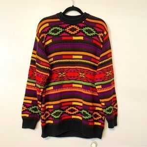 United Colors of Benetton Mens Southwest Aztec sweater EUC
